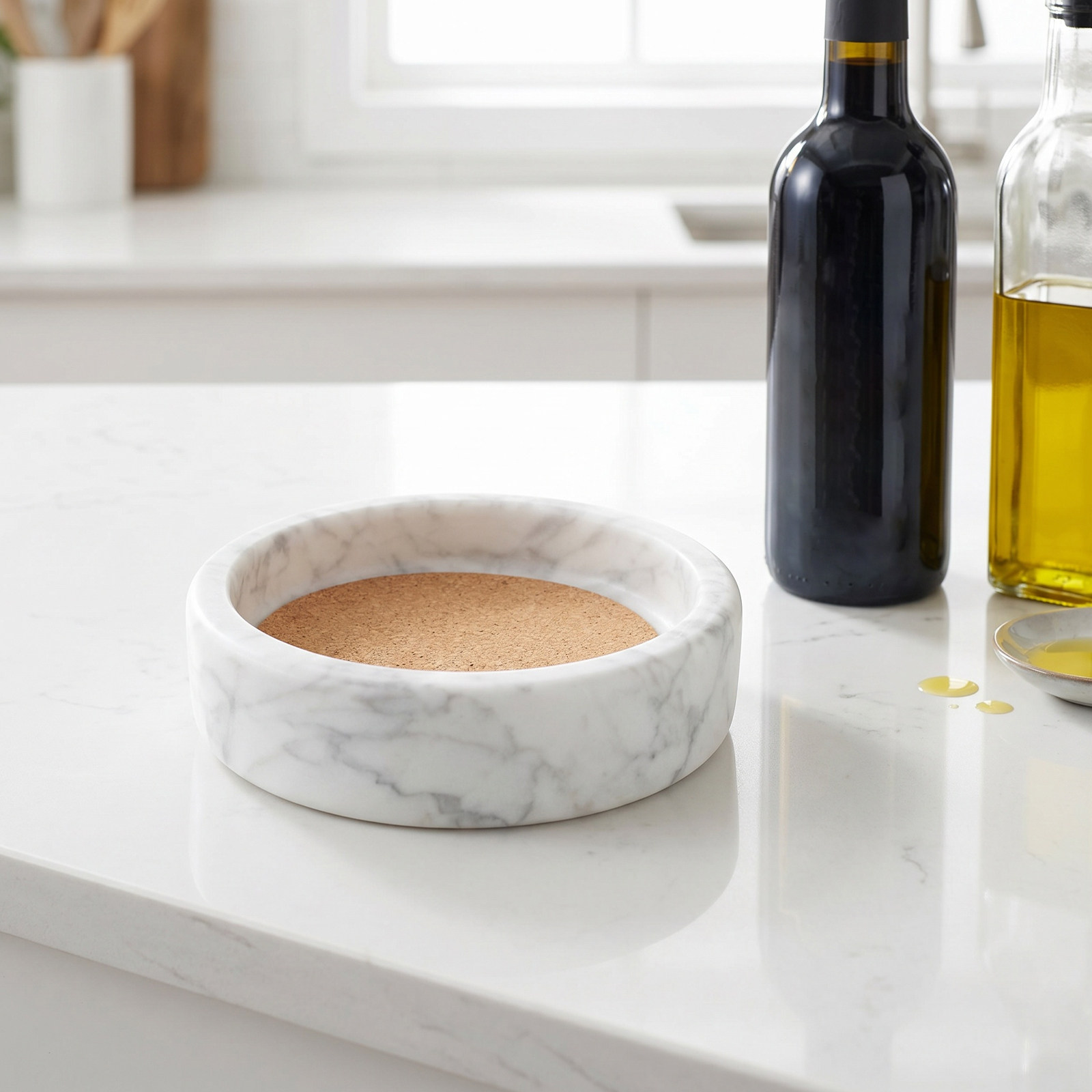 Wine Beer Drink - Sous-verre élégant en marbre antidérapant pour