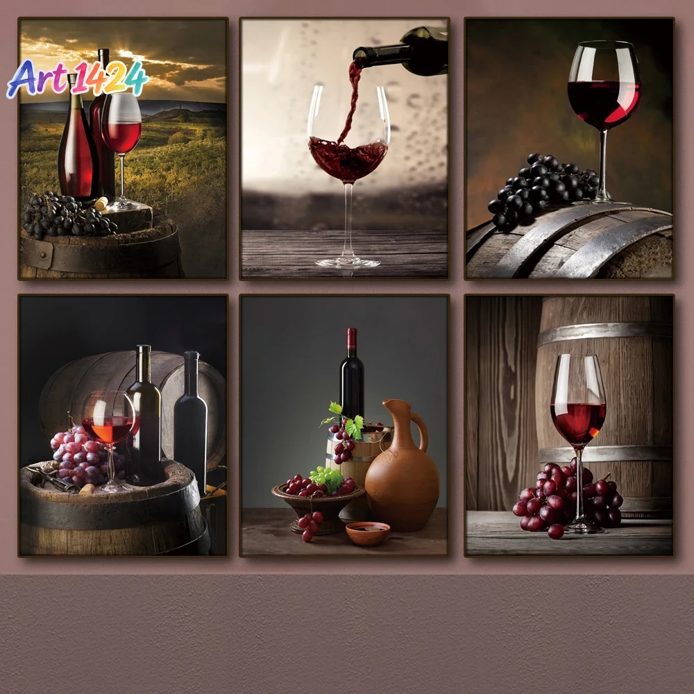 Wine Beer And - 1 peinture sur toile sans cadre,