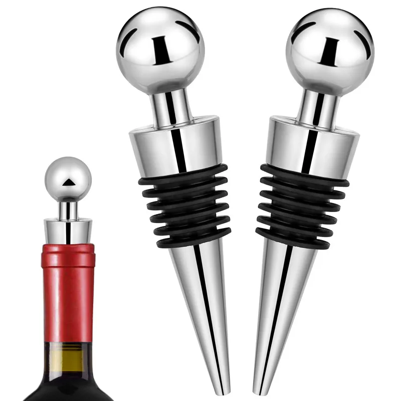 Bottle Stopper Set - Bouchon de bouteille en argent en