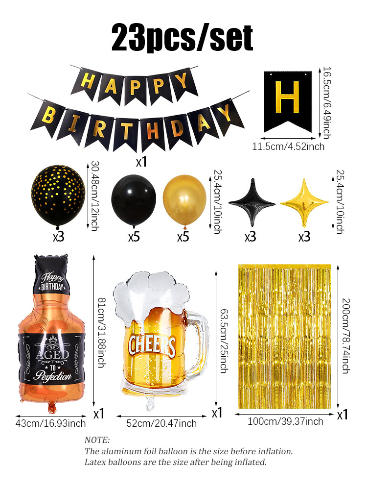 23 pièces/ensemble, bannière n - Wine Beer Whiskey Year avis et prix
