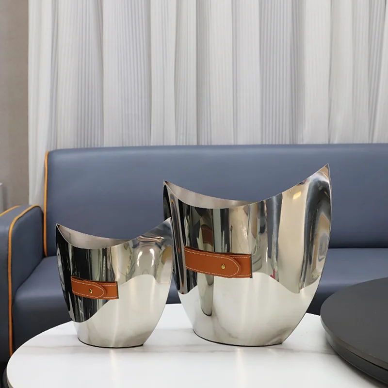 Vase incurvé en acier inoxydab - Ice Bucket Silver avis et prix