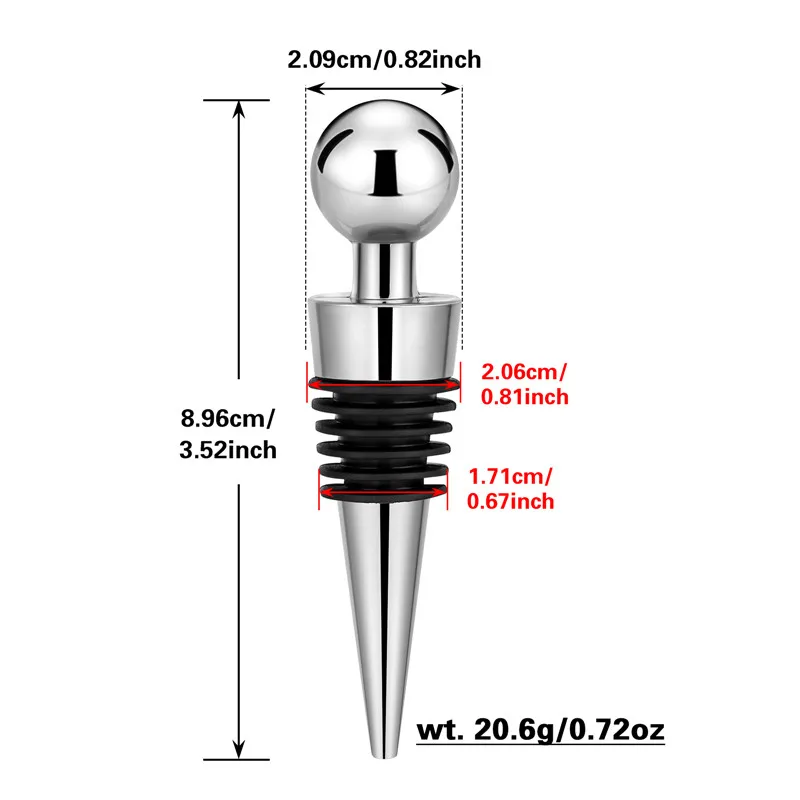 Bouchon de bouteille en argent - Bottle Stopper Set avis et prix